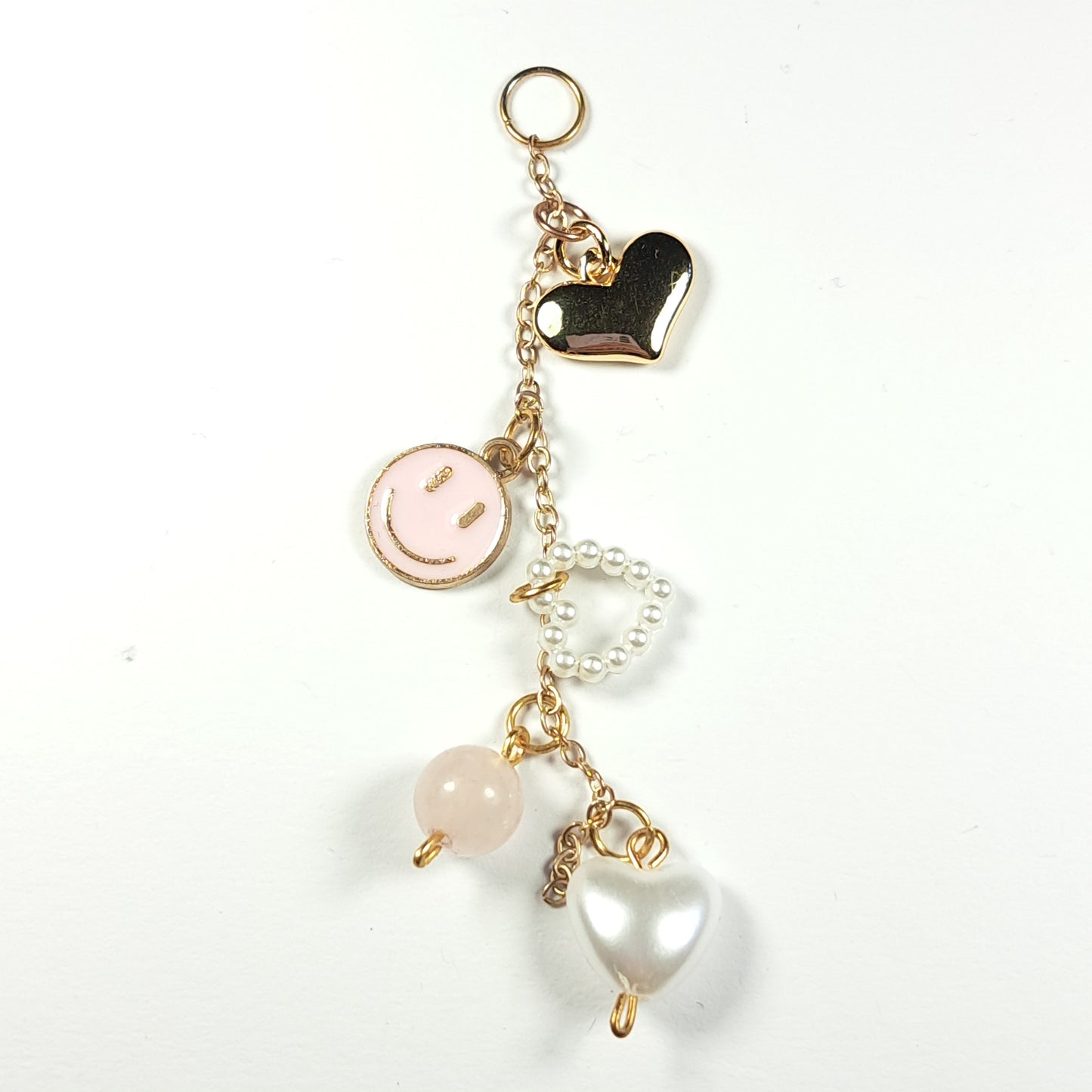 Roze/goud sleutelhanger