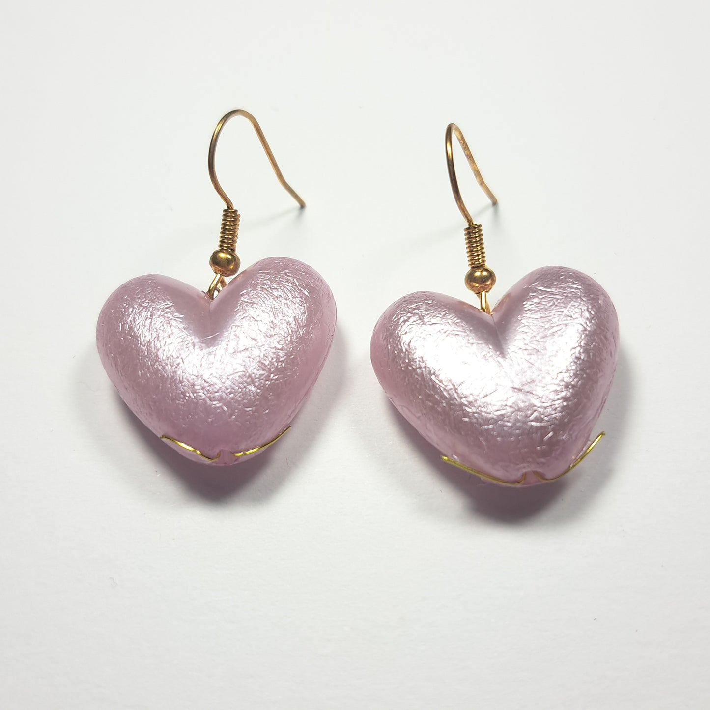 Roze hartjes oorbellen